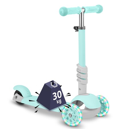 Hulajnoga trójkołowa balansowa dla dzieci 3w1 Ricokids Buggy miętowa