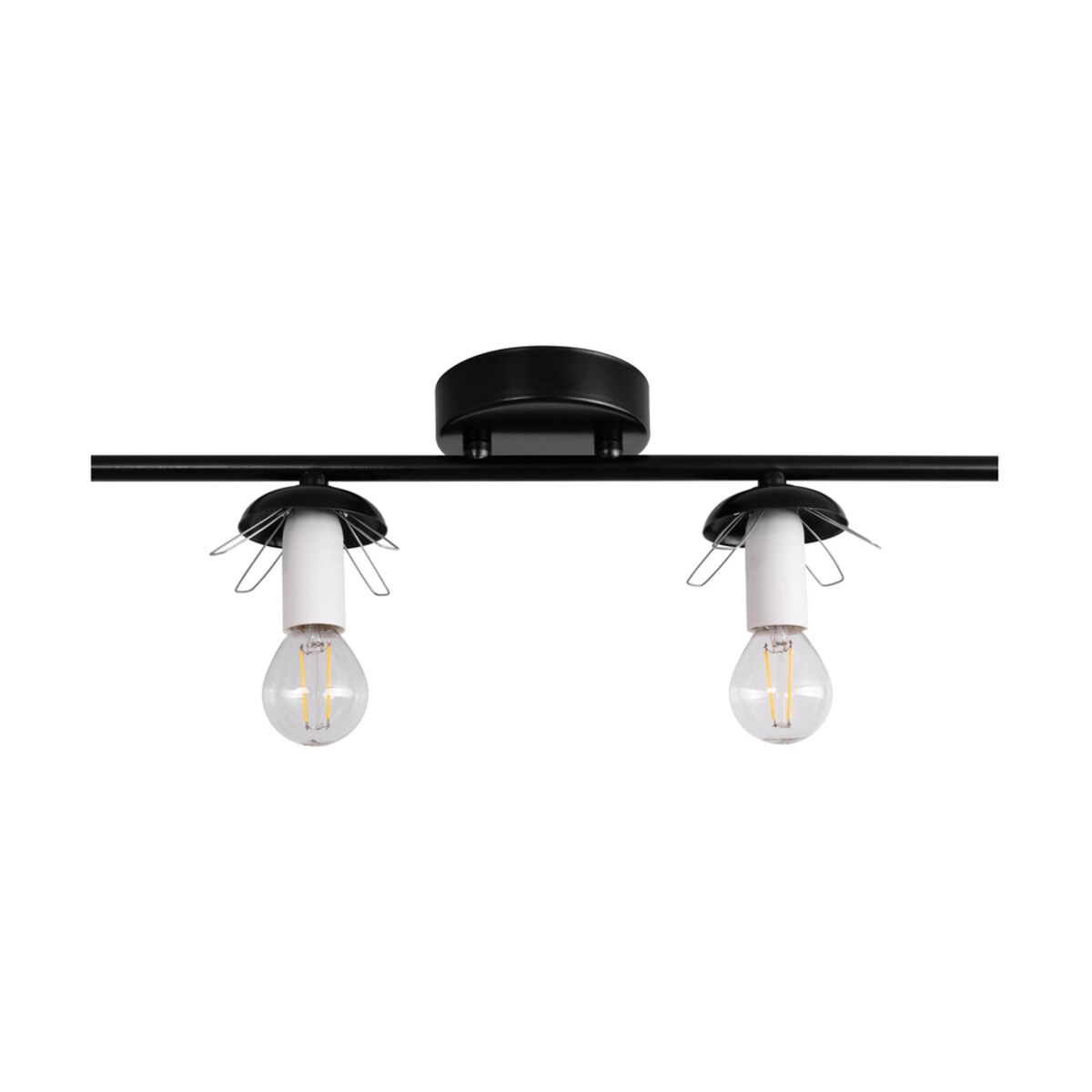 Lampa Sufitowa BRITOP Lighting 4xE14 Max.25W Klasyczne Połączenie Czerni z Białym Szkłem, Polski Producent, 1 szt.