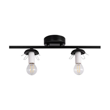 Lampa Sufitowa BRITOP Lighting 4xE14 Max.25W Klasyczne Połączenie Czerni z Białym Szkłem, Polski Producent, 1 szt.