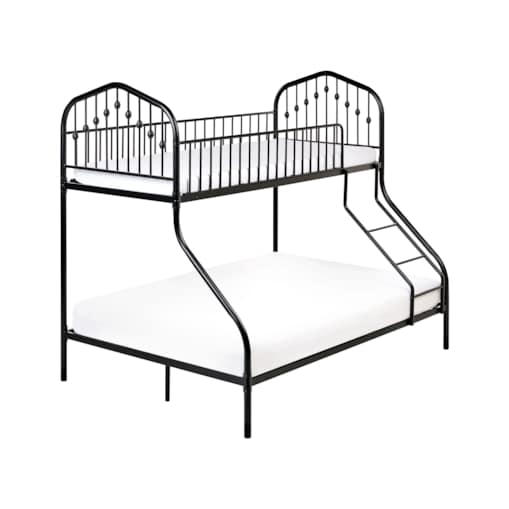 Łóżko piętrowe Metal CHAMONIX 90/140 x 200 cm Czarny