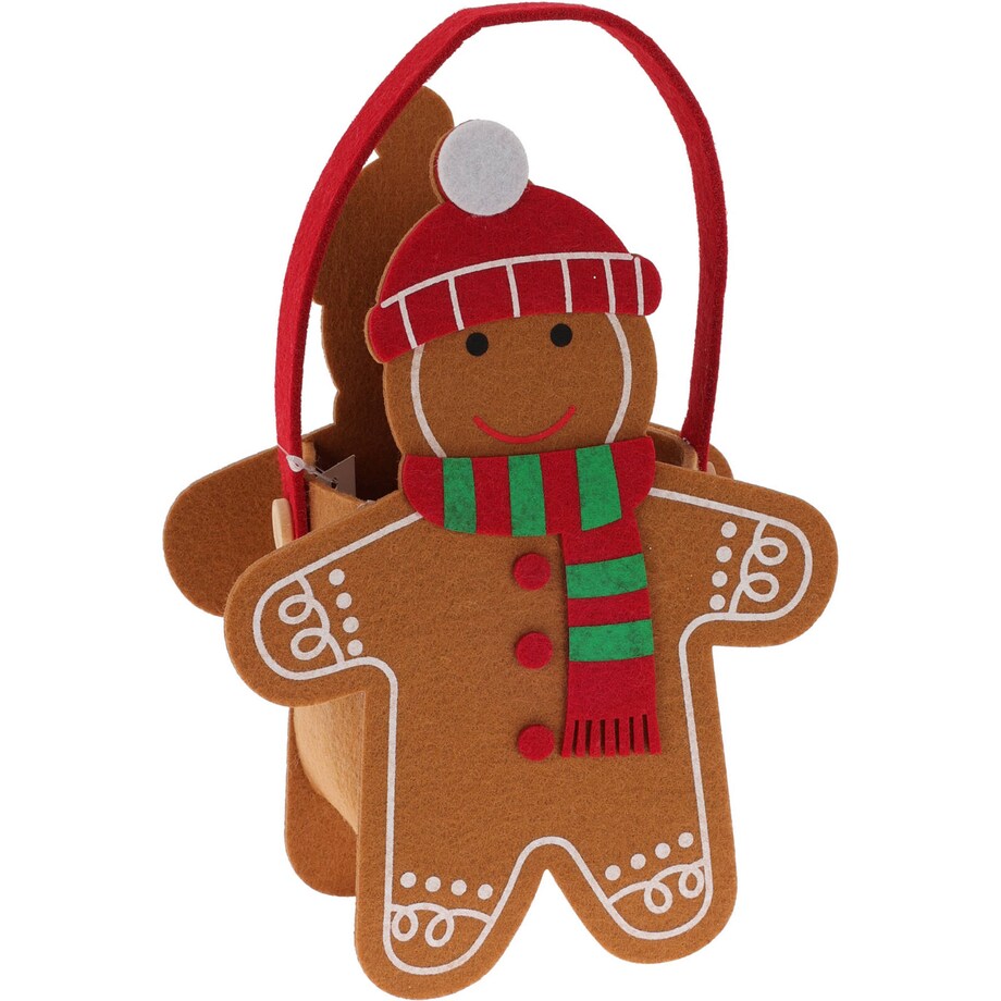 Torba filcowa z bożonarodzeniowym motywem, 16,5 x 20 cm