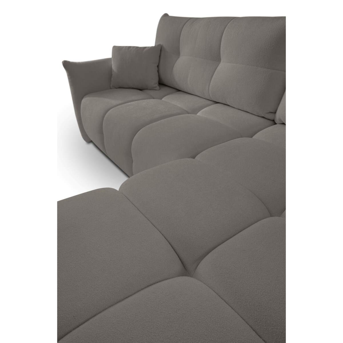 Narożnik z funkcją spania do salonu BOSE, prawostronny, szary