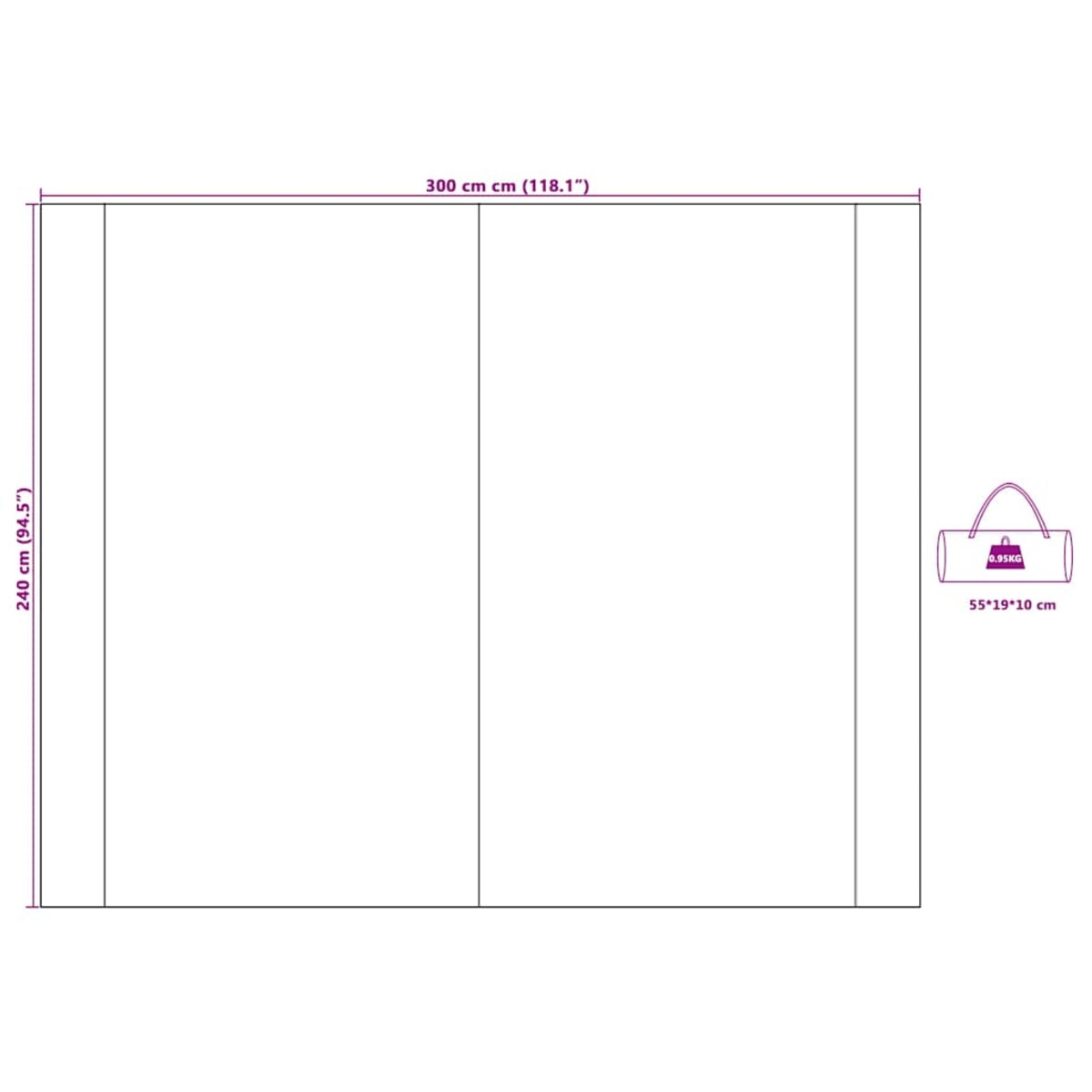 vidaXL Tarp odporny na wodę Niebieski