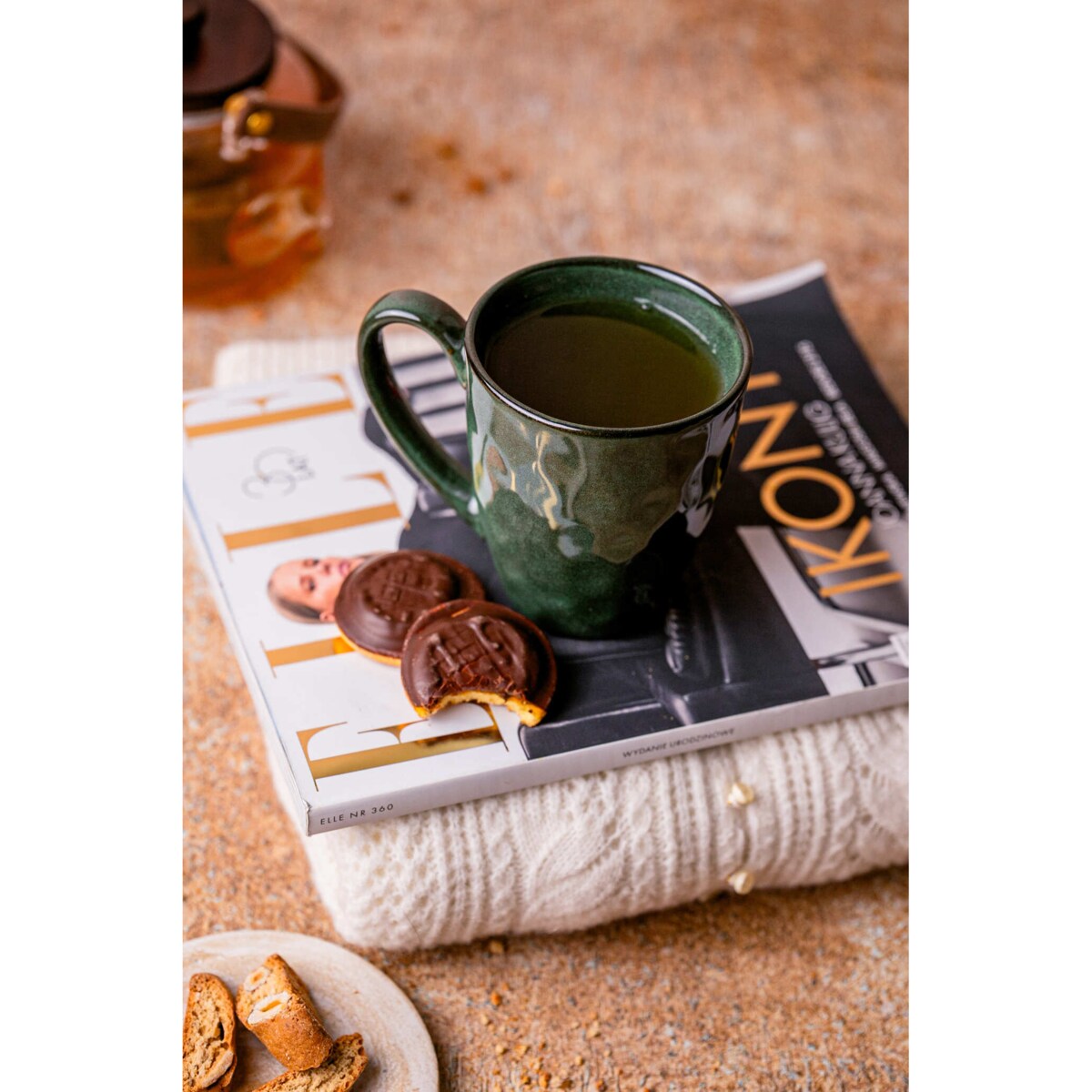 Zestaw kubków Uminami zielony dla 6 osób Nowoczesny Do zmywarki Komplet