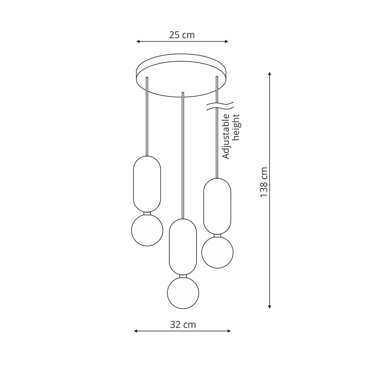 Lampa sufitowa wisząca Light Prestige Ballo różowy 3 x G9 1 szt.