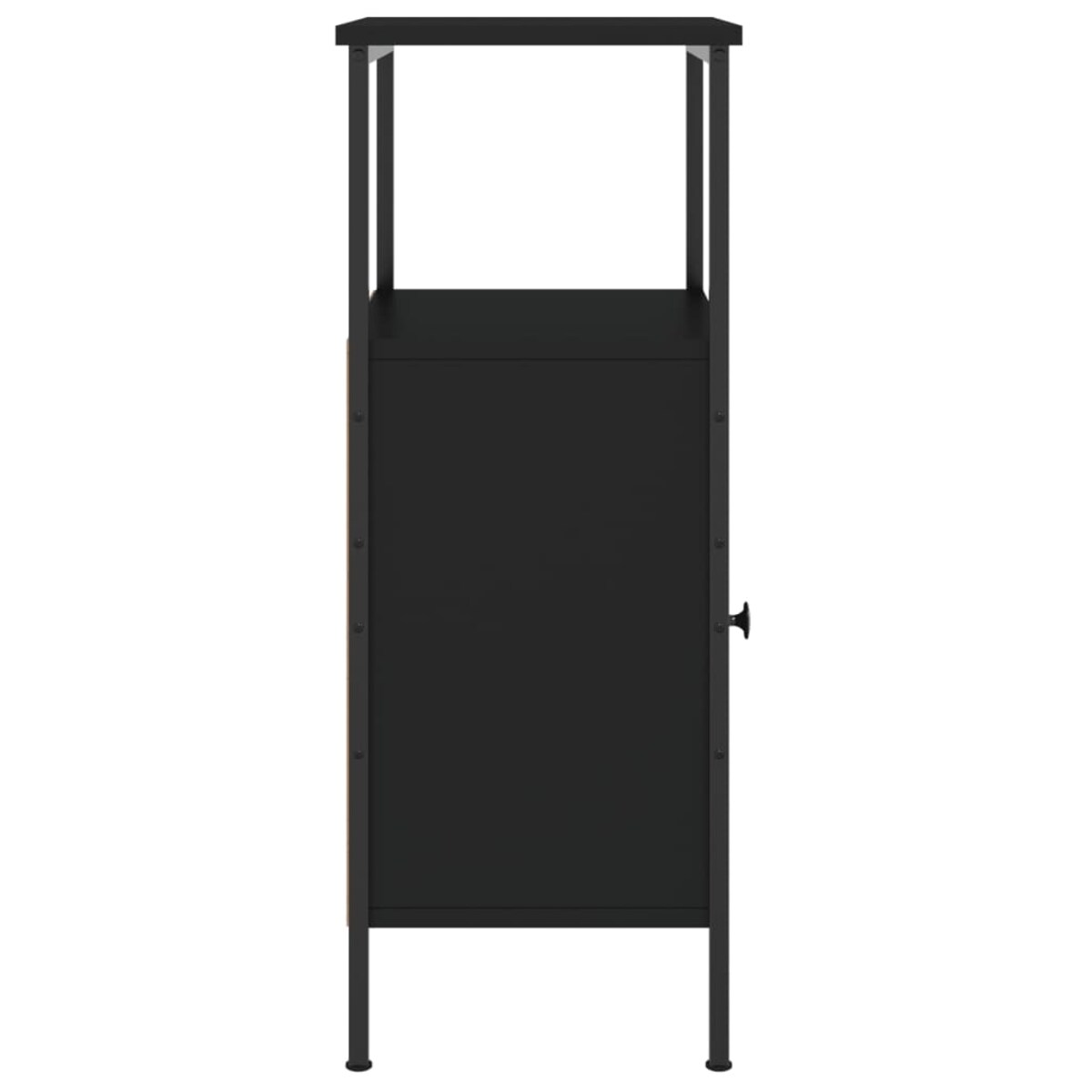 vidaXL Szafka nocna, czarna, 41x31x80 cm, materiał drewnopochodny