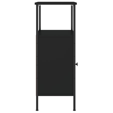 vidaXL Szafka nocna, czarna, 41x31x80 cm, materiał drewnopochodny
