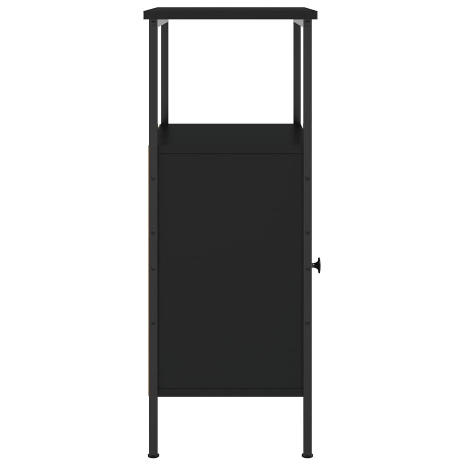 vidaXL Szafka nocna, czarna, 41x31x80 cm, materiał drewnopochodny