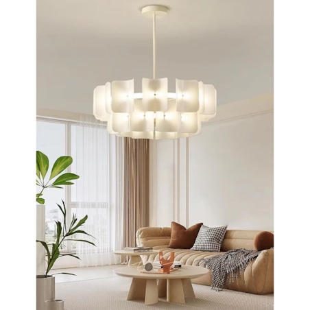 Lampa sufitowa wisząca LED Biała APP1671-1CP