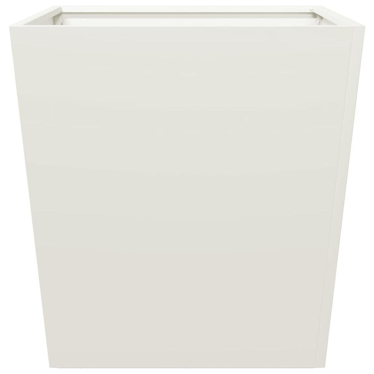 vidaXL Donica ogrodowa, biała, 50x50x50 cm, stalowa