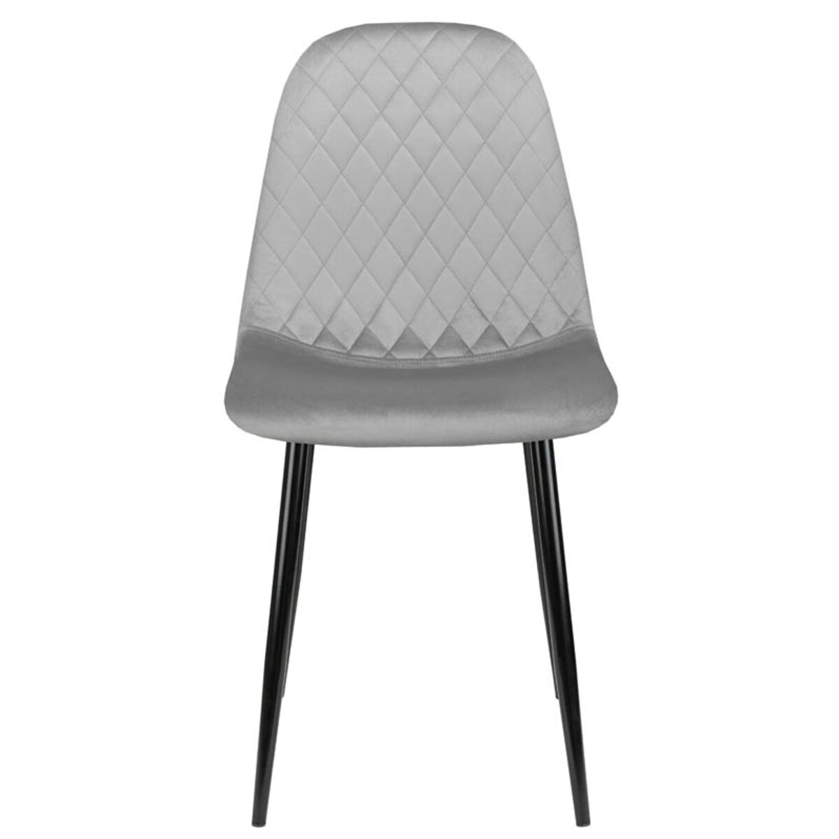 Krzesło tapicerowane nowoczesne pikowane do salonu jadalni jasnoszare