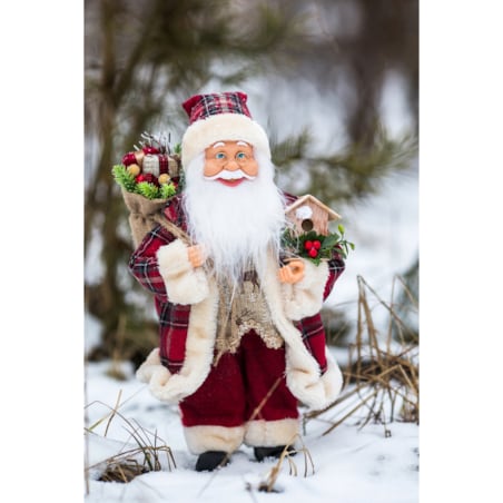 ŚWIĘTY MIKOŁAJ świąteczny figurka DUŻY skandynawski