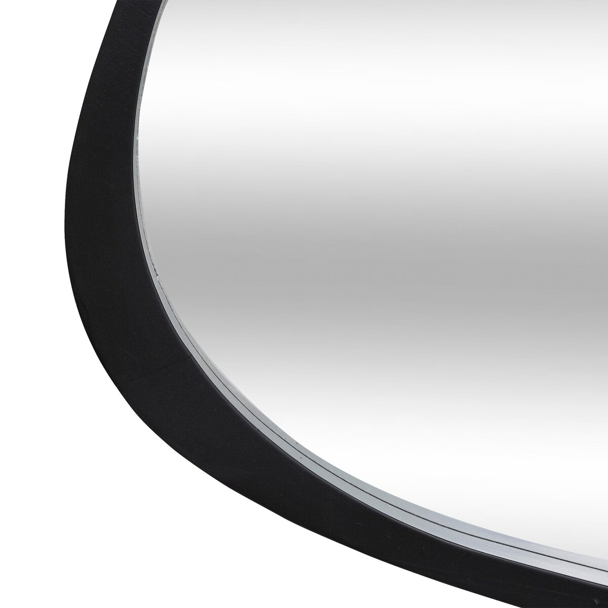 Lustro ścienne organiczne WAYNE w czarnej ramie, 56,5 x 63 cm