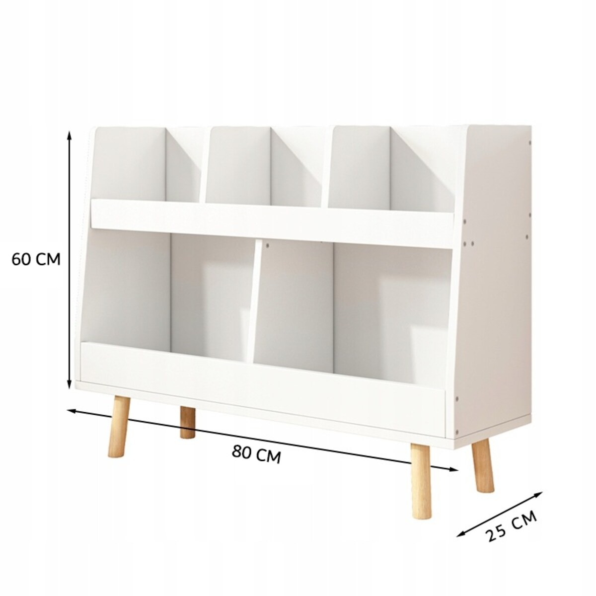 Regał Na Książki Gazety Dla Dzieci Szafka Zabawki Stojąca Biblioteczka 80cm