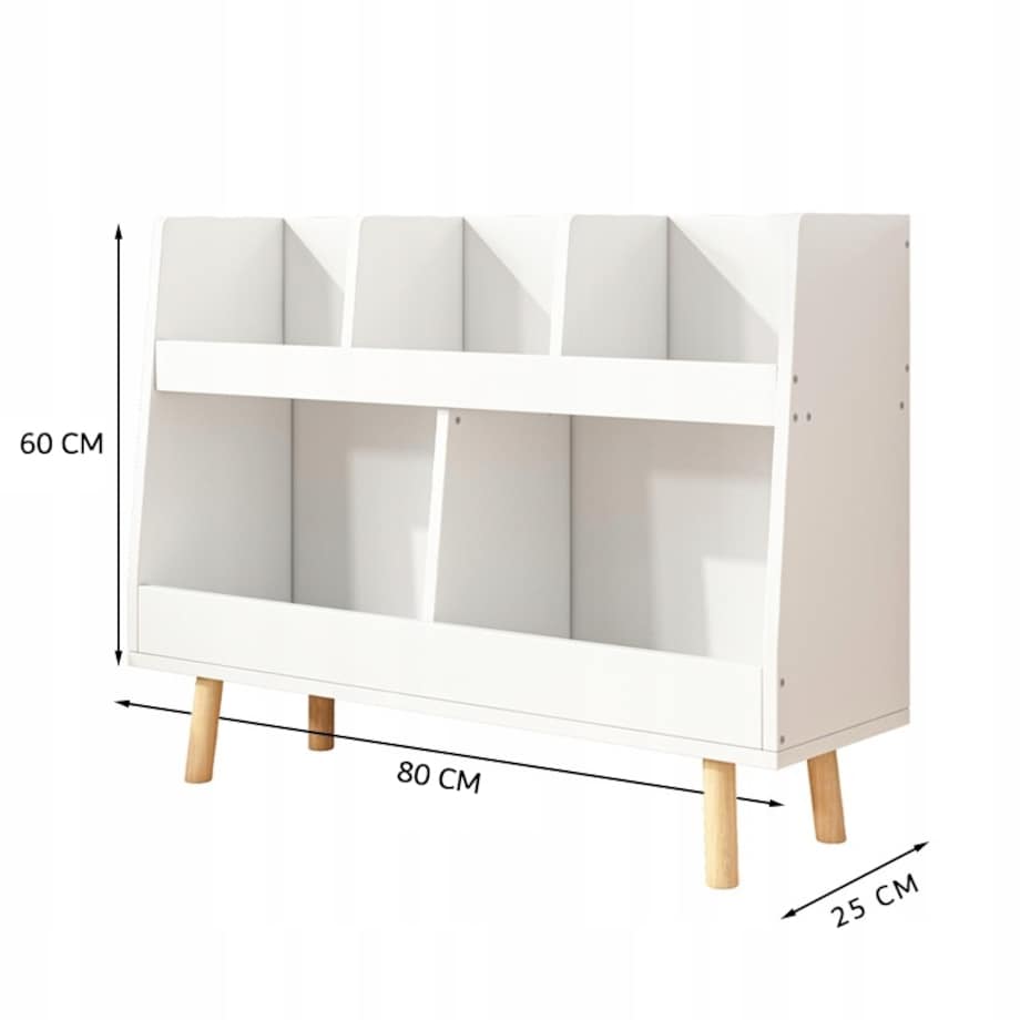 Regał Na Książki Gazety Dla Dzieci Szafka Zabawki Stojąca Biblioteczka 80cm