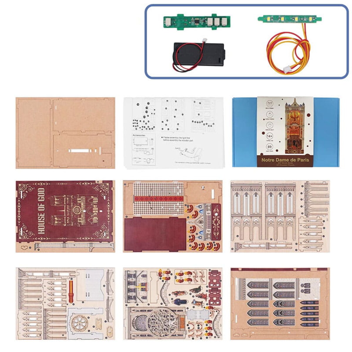Miniaturowy domek Book Nook - Gotycka katedra