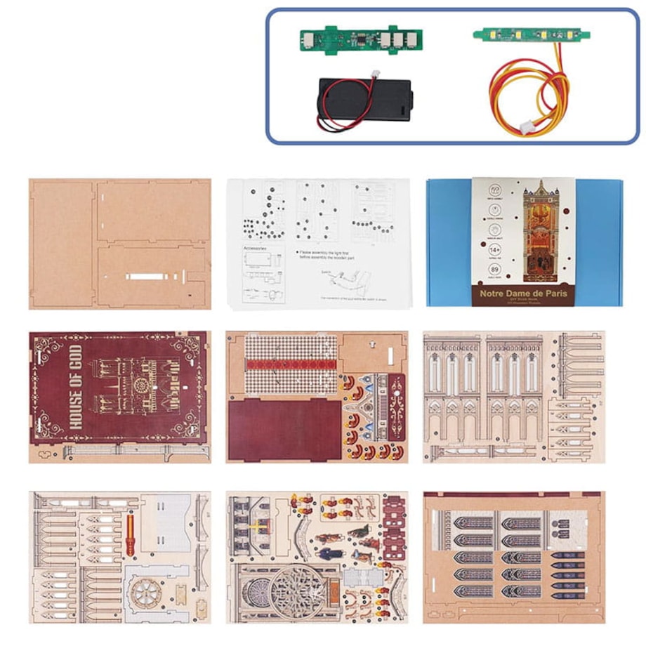 Miniaturowy domek Book Nook - Gotycka katedra