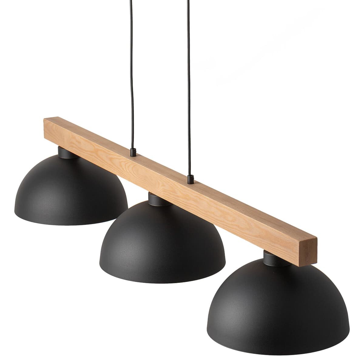 Potrójna lampa wisząca Oslo 4710 TK Lighting drewniana czarna