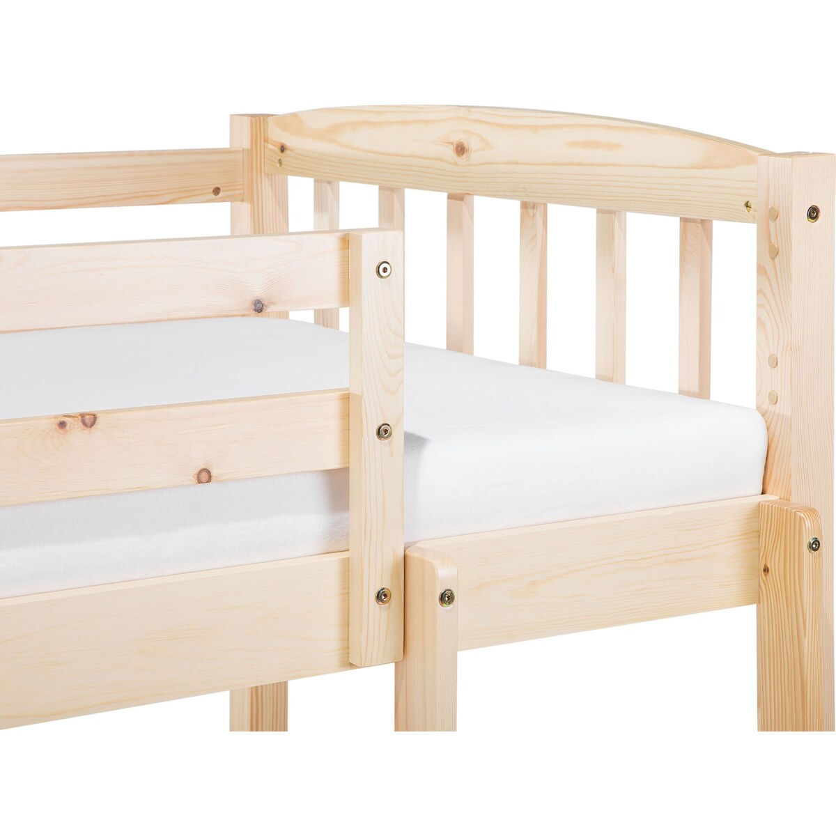 Łóżko piętrowe drewniane 90 x 200 cm jasne REVIN