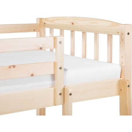 Łóżko piętrowe drewniane 90 x 200 cm jasne REVIN