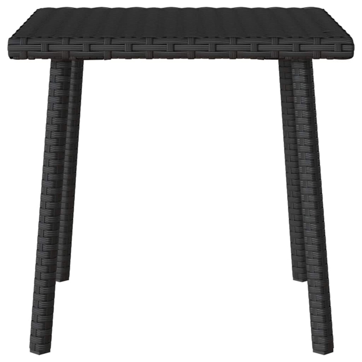vidaXL Stolik kawowy ogrodowy prostokątny czarny 40x40x37cm polirattan