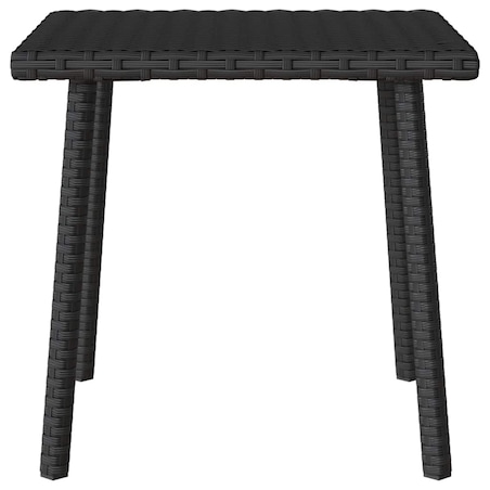 vidaXL Stolik kawowy ogrodowy prostokątny czarny 40x40x37cm polirattan