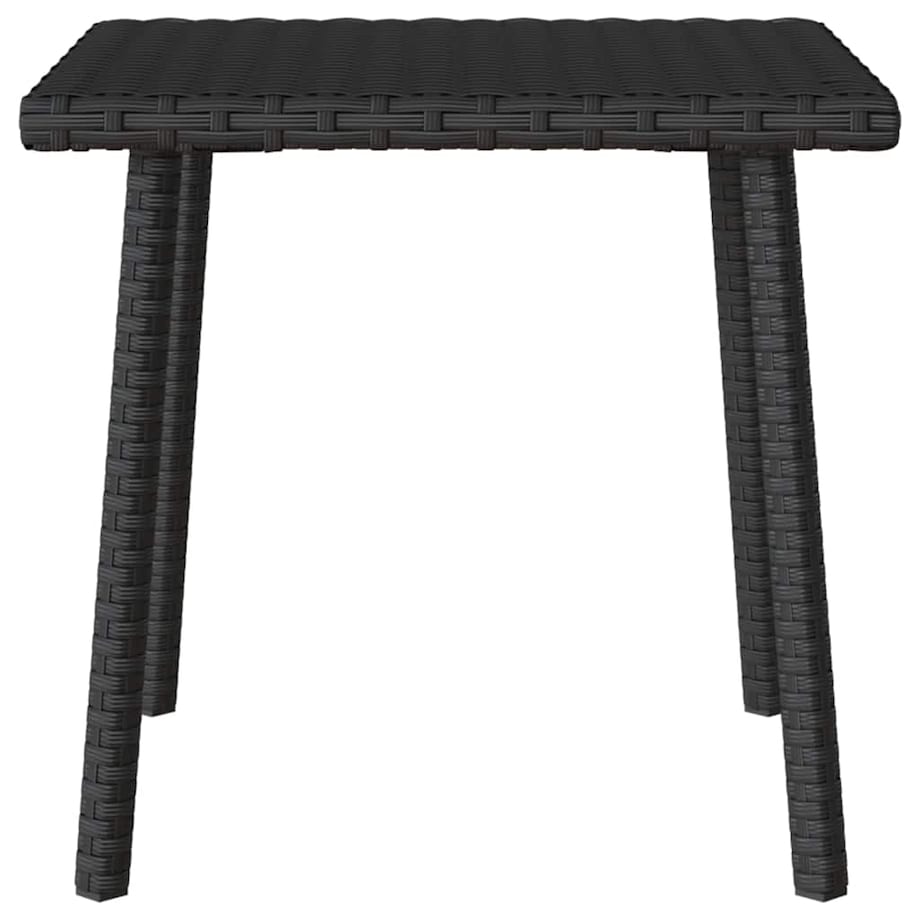 vidaXL Stolik kawowy ogrodowy prostokątny czarny 40x40x37cm polirattan
