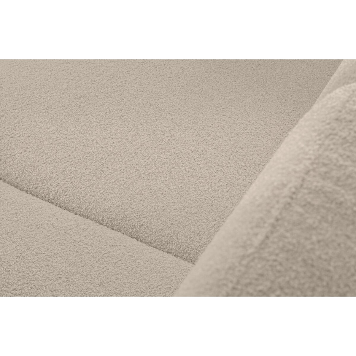 KONSIMO TAGIO Skandynawska 3-osobowa sofa pluszowa w kolorze kremowym