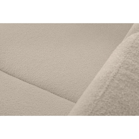 KONSIMO TAGIO Skandynawska 3-osobowa sofa pluszowa w kolorze kremowym