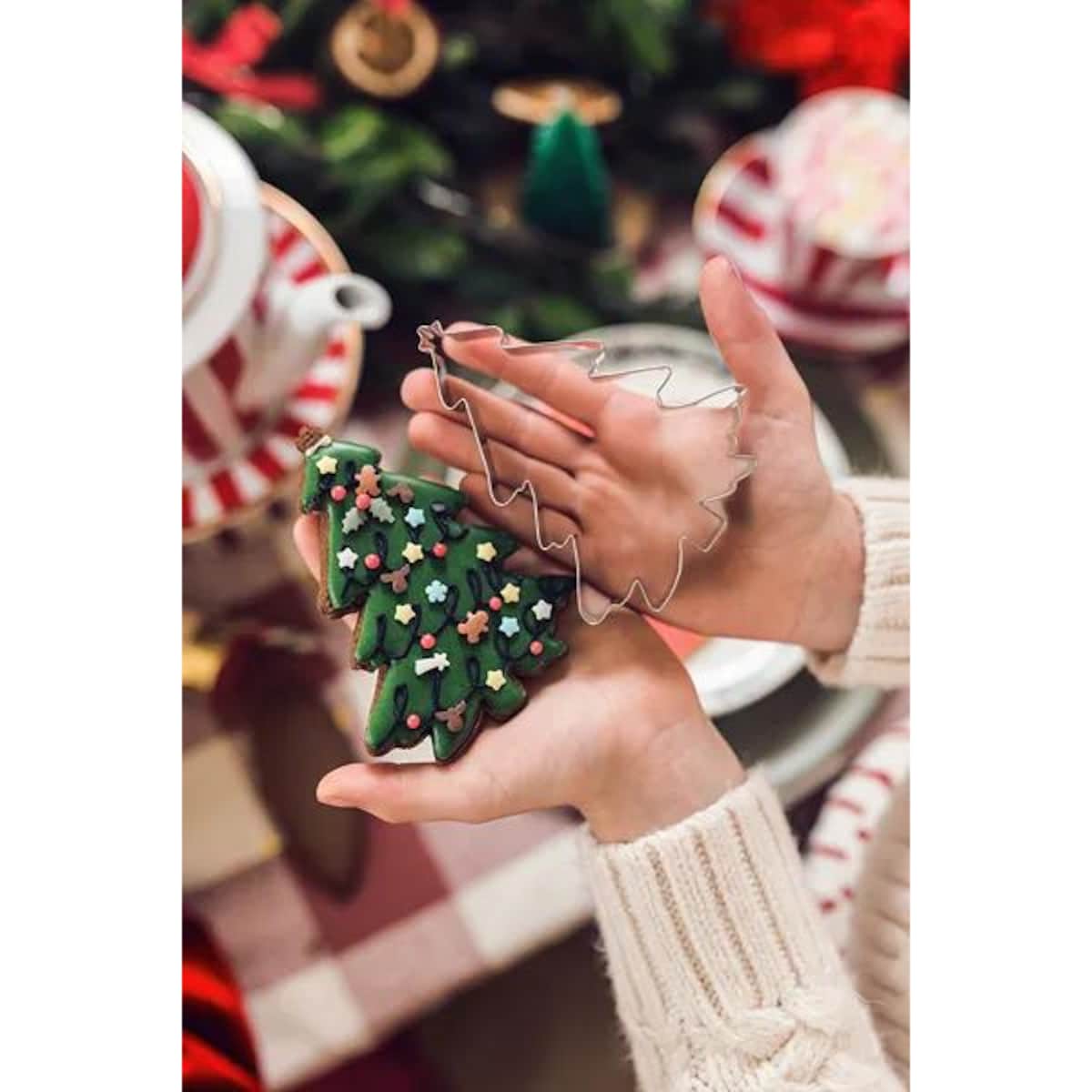 Wykrawacze do ciastek Merry Christmas, srebrny