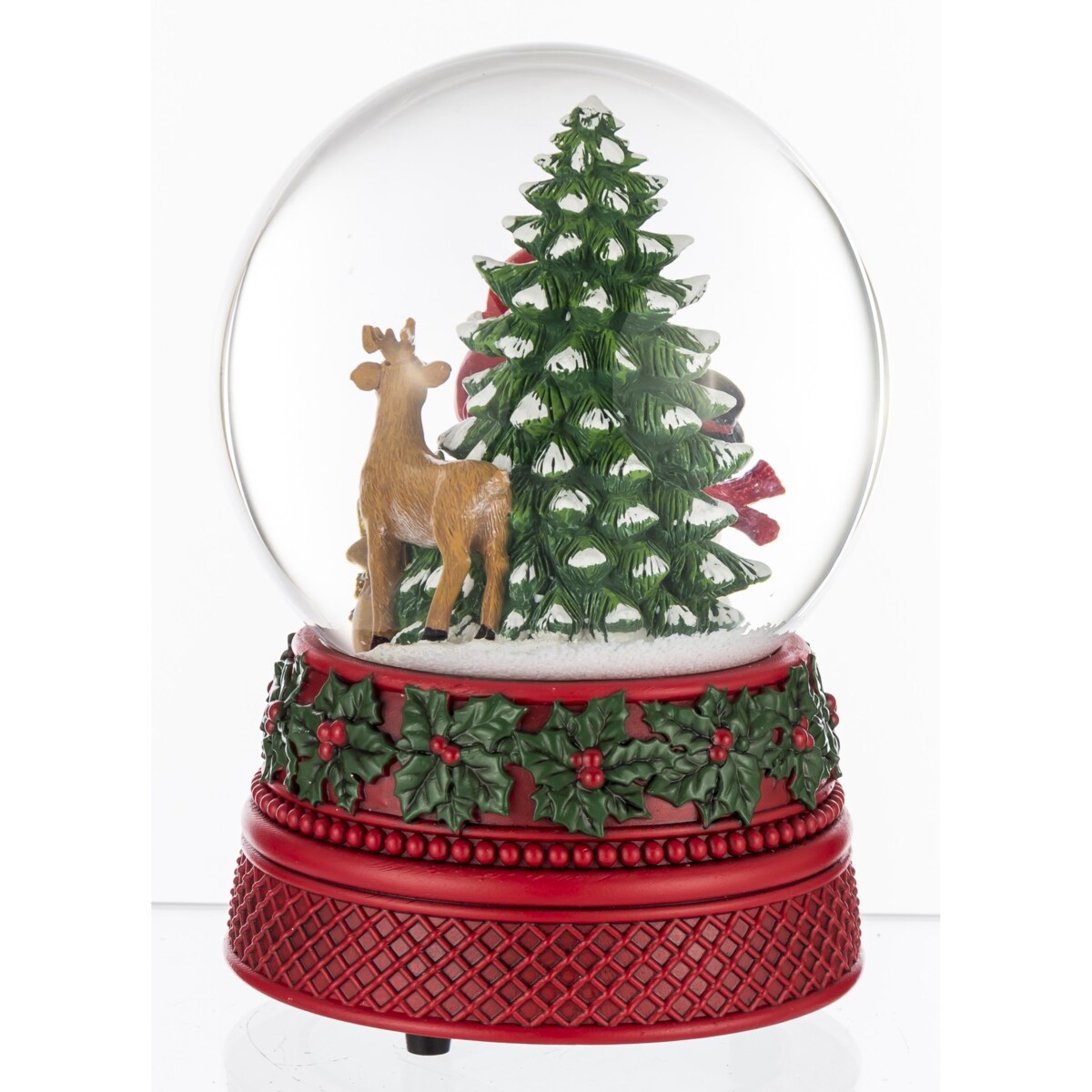 Szklana kula śnieżna z pozytywką 16,5x9x8,5 cm SANTA