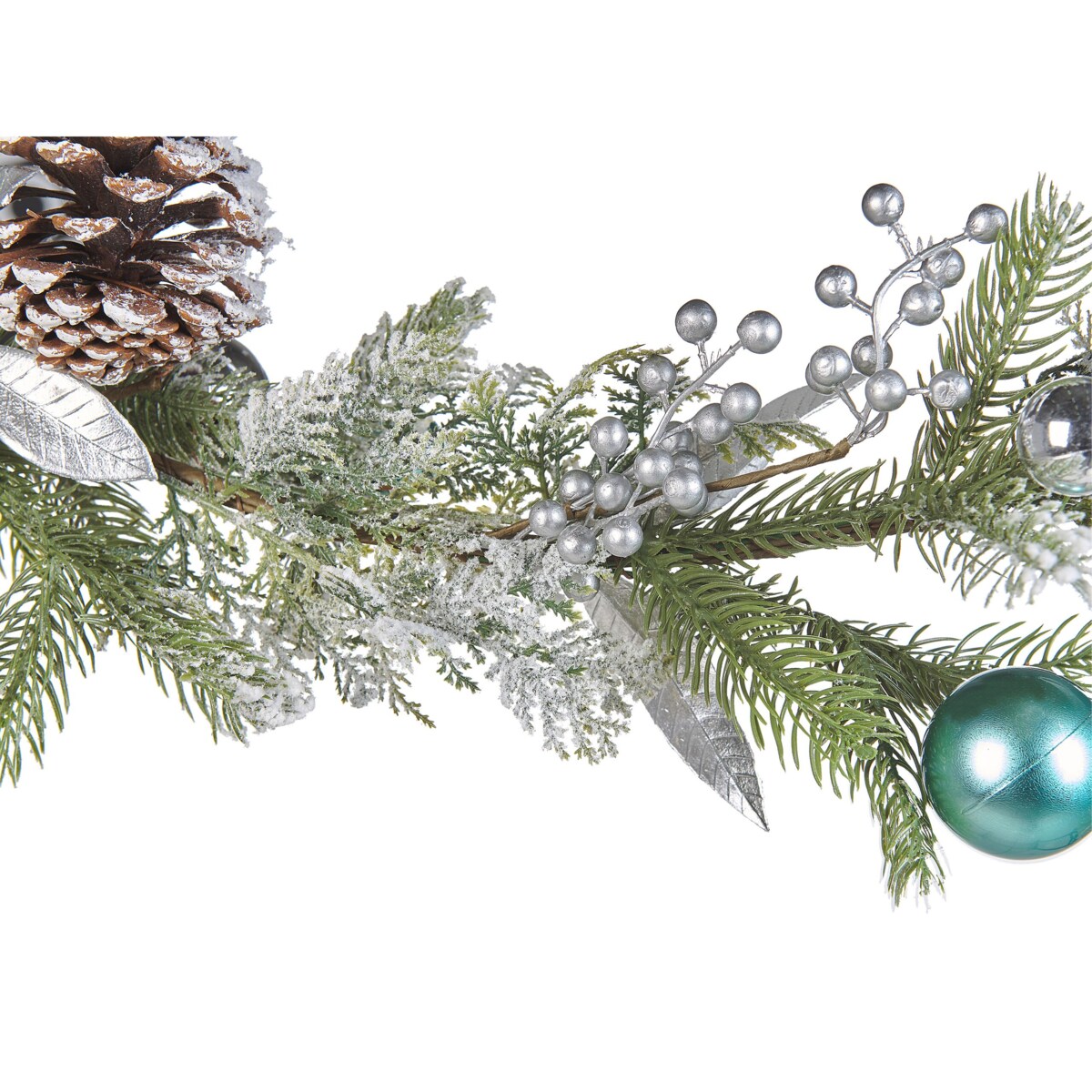 Świąteczna girlanda 150 cm zielono-srebrna LLEIDA