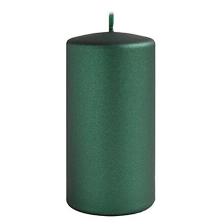 Świeca OPAL MET MAT Walec mały parafinowa 7x10cm zielona