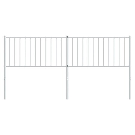 vidaXL Metalowe wezgłowie, białe, 180 cm