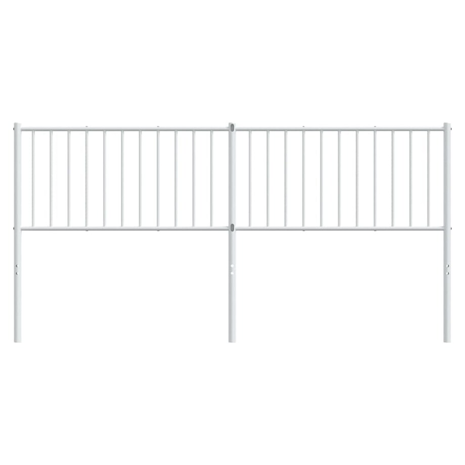 vidaXL Metalowe wezgłowie, białe, 180 cm