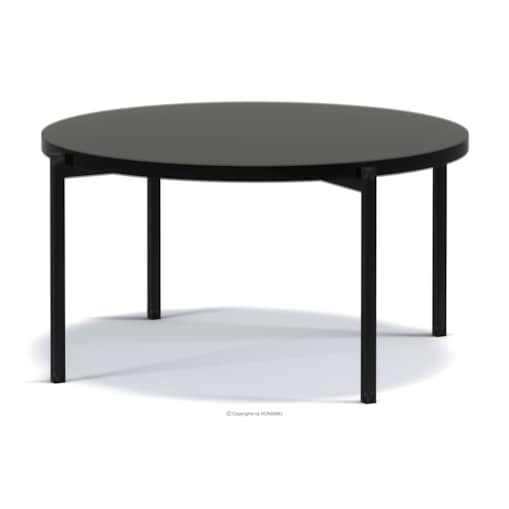 KONSIMO GERIS Stolik kawowy z błyszczącym czarnym blatem