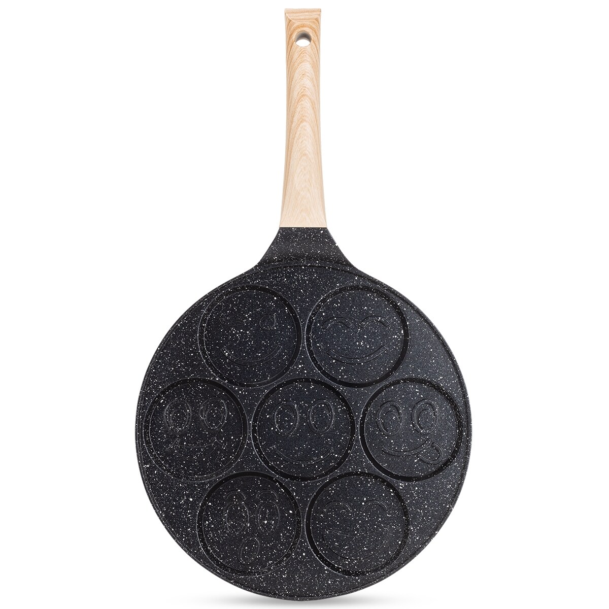 Marmurowa patelnia do pancakes naleśników jajek BUŹKI MINKI EMOTKI 26cm KAMILLE