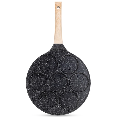 Marmurowa patelnia do pancakes naleśników jajek BUŹKI MINKI EMOTKI 26cm KAMILLE