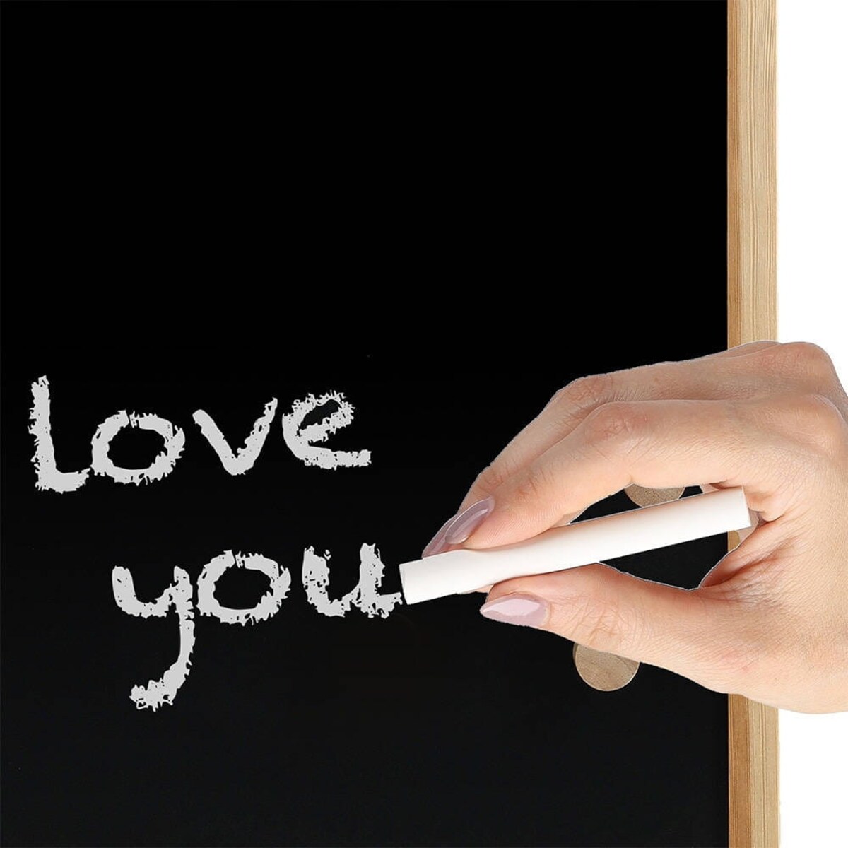 Tablica Kredowa magnetyczna na Notatki Czarna z Ramką Drewnianą 40 x 30