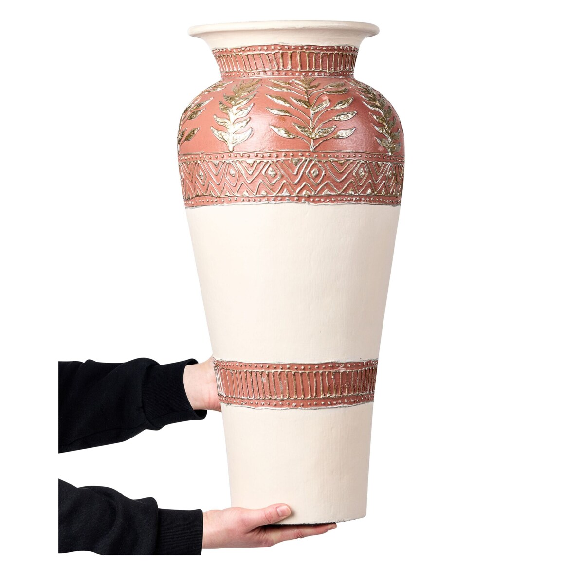 Wazon dekoracyjny SEPUTIH Ceramika 60 cm Brązowy