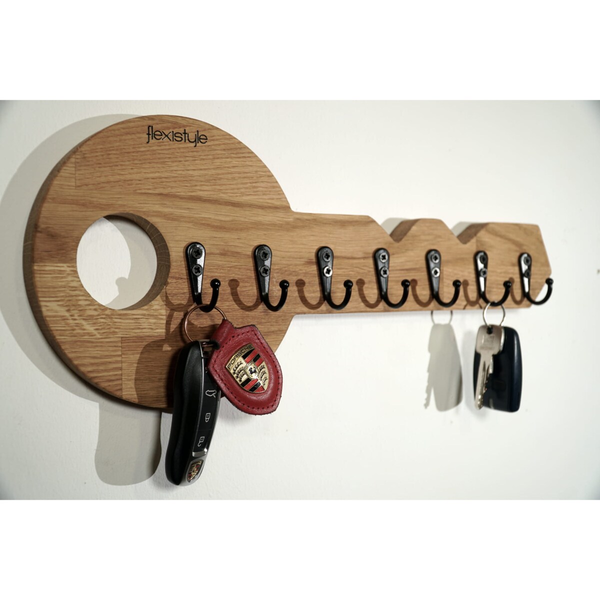 Drewniany wieszak na klucze Klucz Dębowy