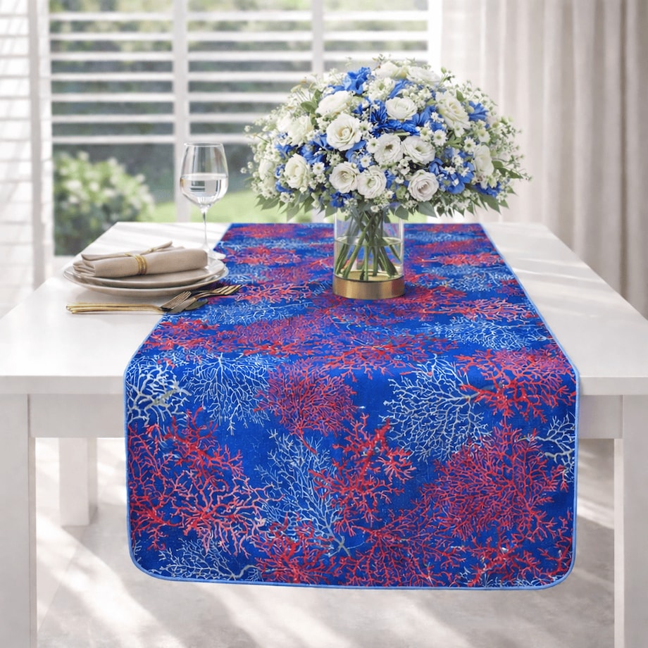 Bieżnik z motywem morskim – wodorosty Seaweed – 50 × 150 cm