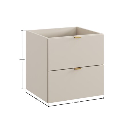 Szafka łazienkowa DALIA w kolorze kaszmirowym, 50 cm