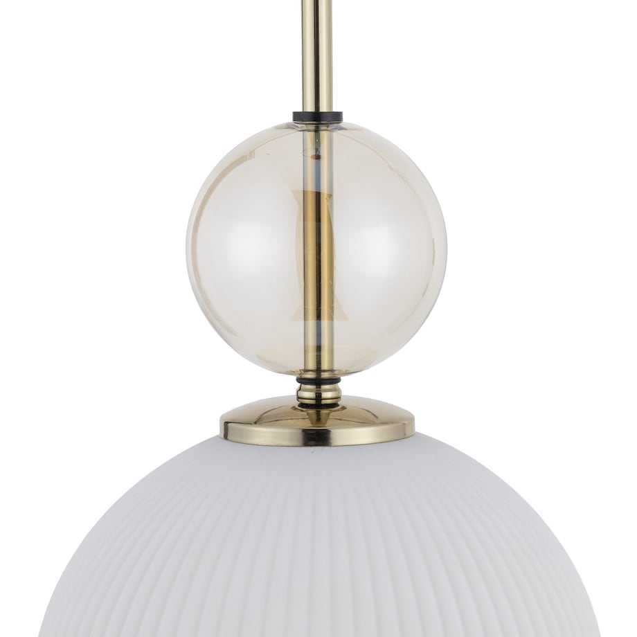 Lampa Wisząca Tk Lighting Sophia Big E27 Biały Klosz Koniakowa Kulka E27