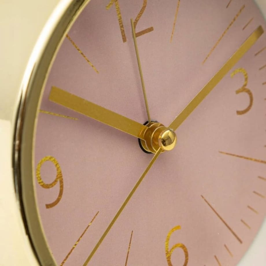 Zegar Alarm Stojący Elegancki Błyszczący Glamour Złoty Sypialni Dekoracja