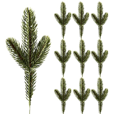 10x Gałązki świerkowe DUŻE piki sztuczne 10 sztuk zielone zestaw do stroika wianek