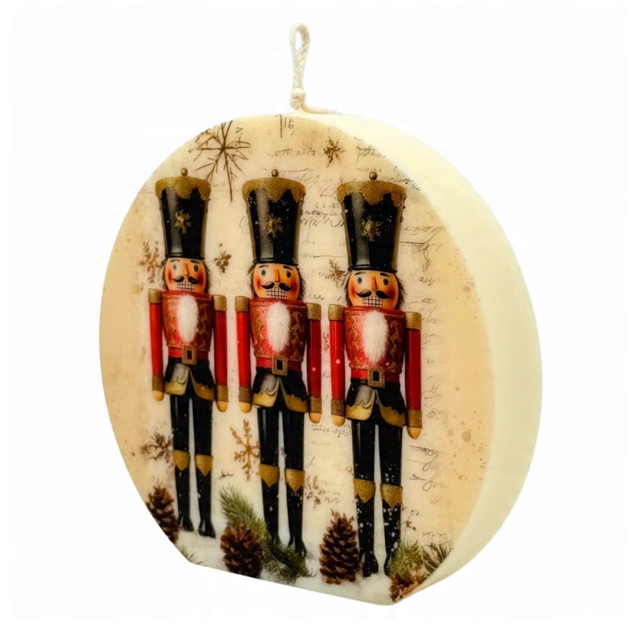 Dziadek do Orzechów Prezent na Święta Świeca Boże Narodzenie Handmade EKO