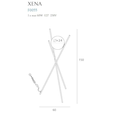 Podłogowa lampa złota XENA szklana kula ball nowoczesna do sypialni