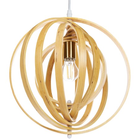 Lampa wisząca MURRELL Drewno topolowe Jasnobrązowy