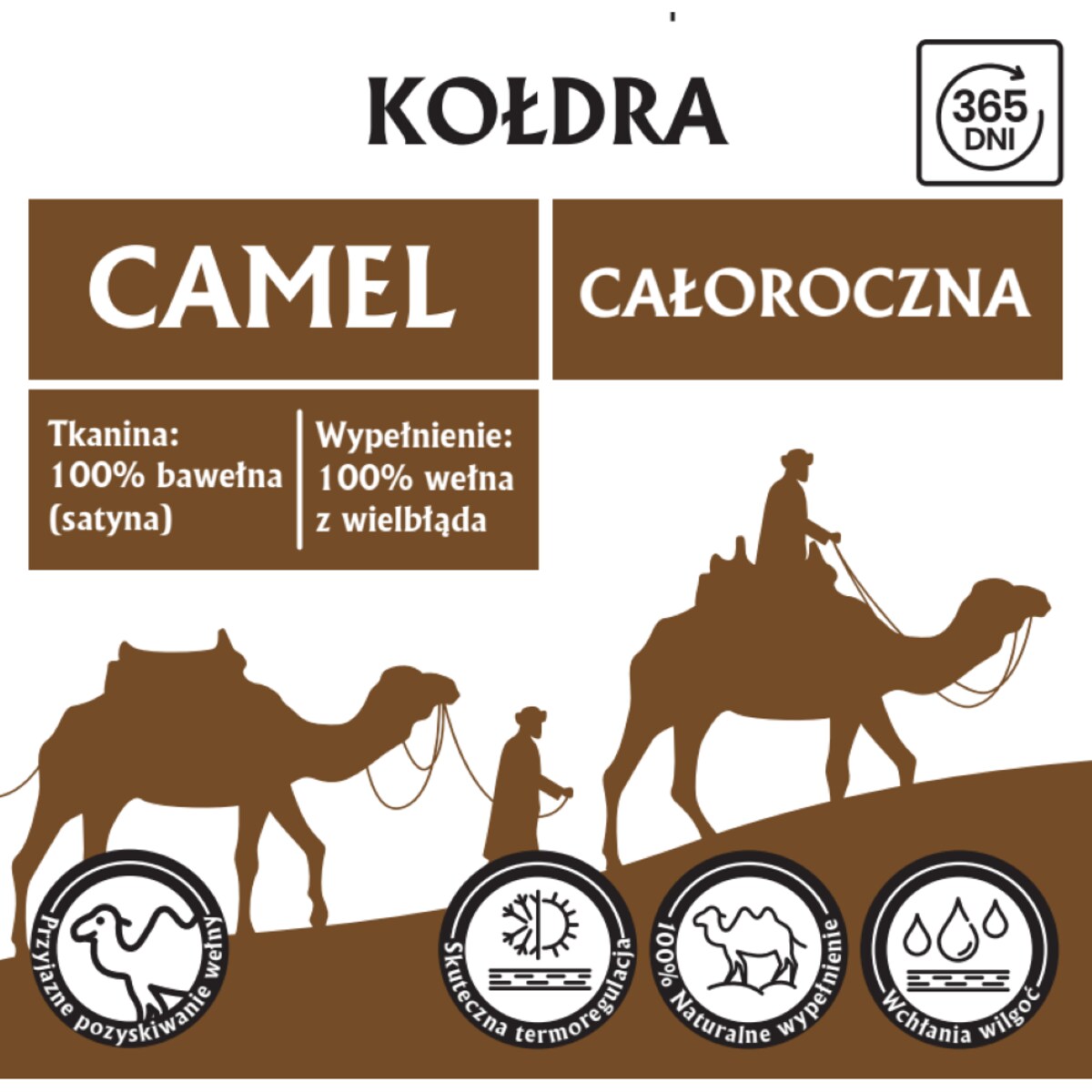 Kołdra całoroczna 155x200cm CAMEL | Senna Home